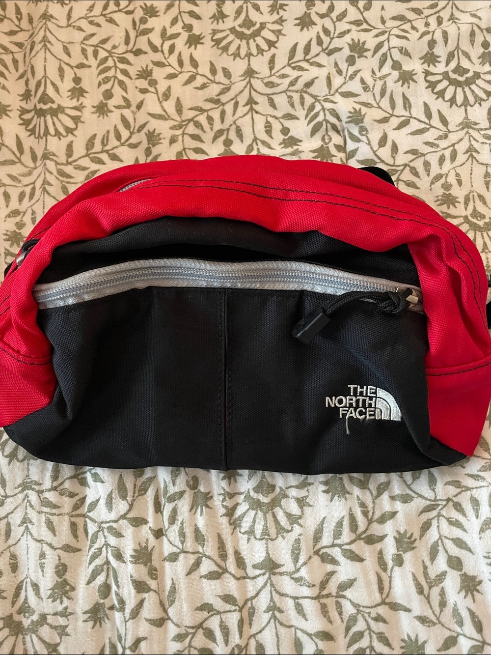 The North Face Red and Black Belt Bag